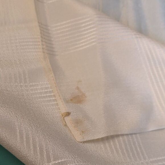 Elegant White  Scarf/Tablecloth Shimmers White stitching Cottagecore - Picture 5 of 8